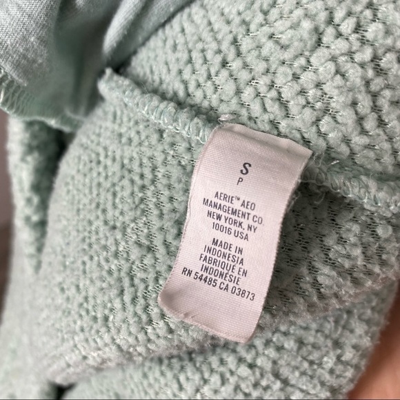 AERIE Blue Sherpa Fleece Pullover - Picture 5 of 5